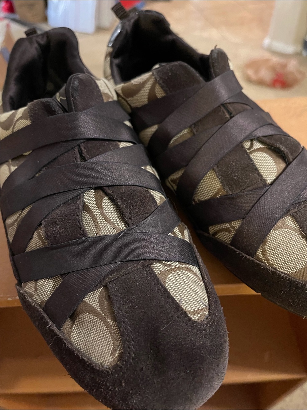 Coach Harmonie. Signature Monogram Slip-On Sneakers.